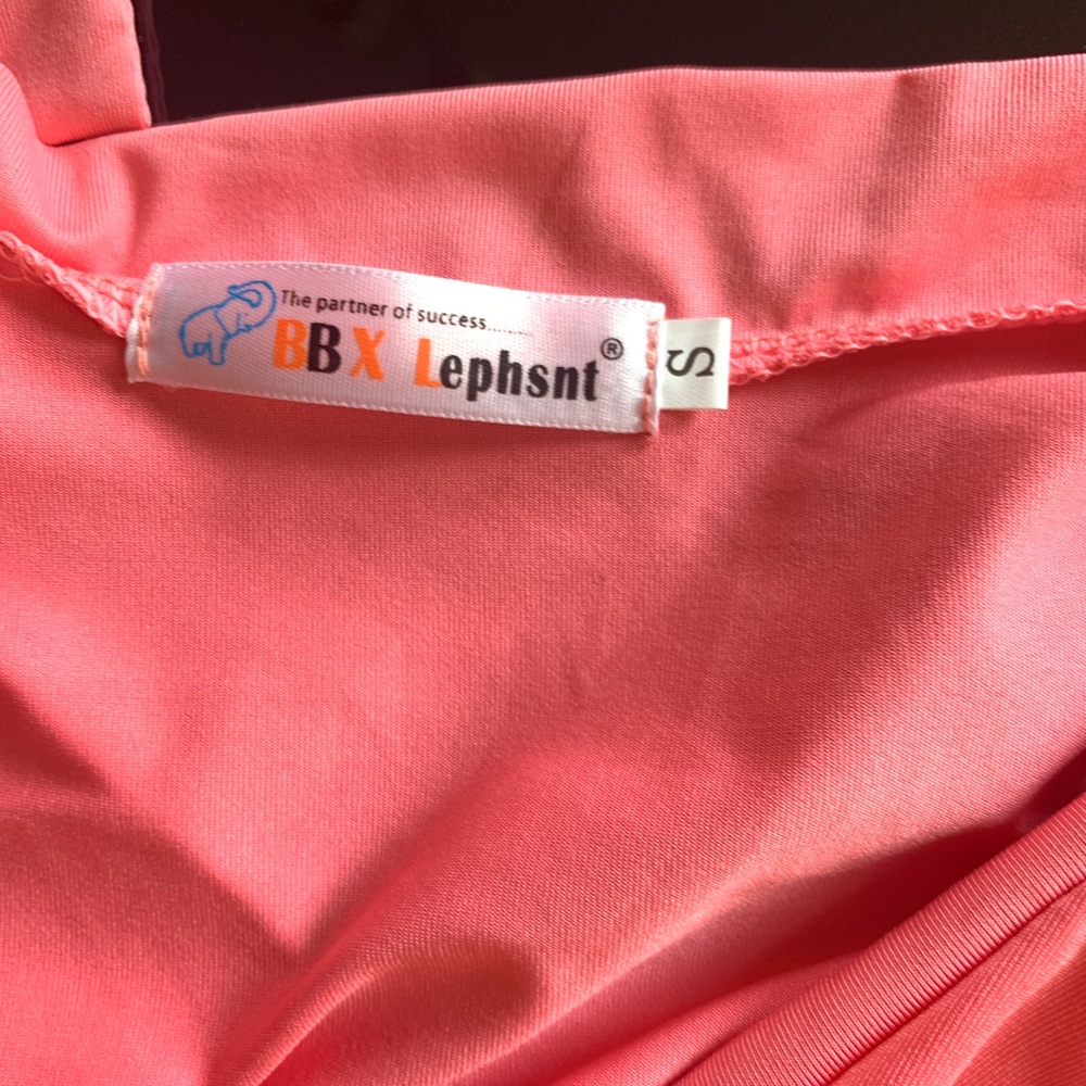 Coral pink surplice body stretch maxi dress, NWOT S - Picture 10 of 12